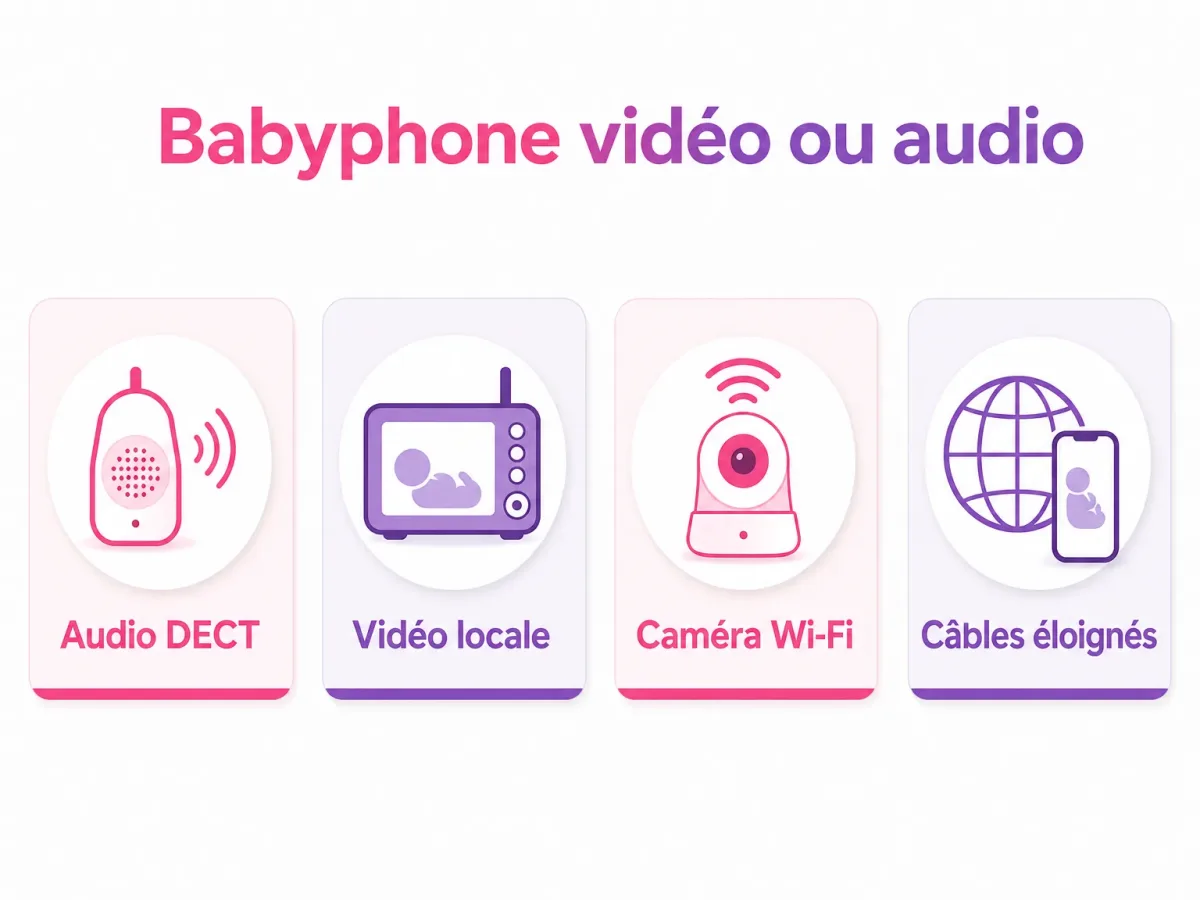 Infographie : Babyphone vidéo ou audio : lequel choisir pour votre bébé ?