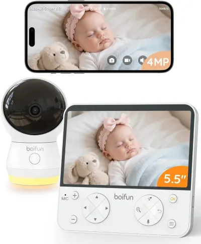 BOIFUN Babyphone 2026 Caméra WiFi 4MP